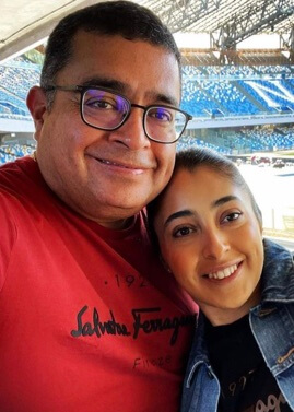 Ana Obregon with her father.